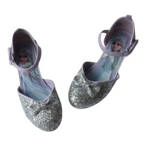 H & M Silver glittery Dress up Shoes.  Size  12